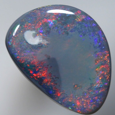 SOLID SEMI BLACK OPAL Sparkling fire surrounds black opal